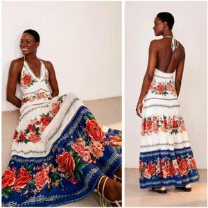 Farm Rio Manuela Floral Print Maxi Dress